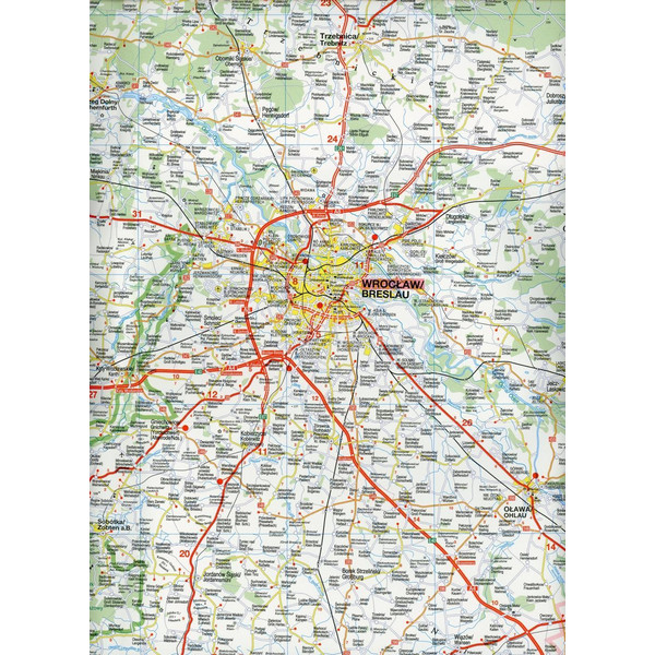Höfer Polen PL006 Mittelschlesien - Fraustadt /Breslau /Oppeln/1 : 200 000 - Straßenkarte
