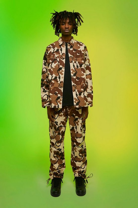 Ripstop Camouflage Hose mit geradem Bein