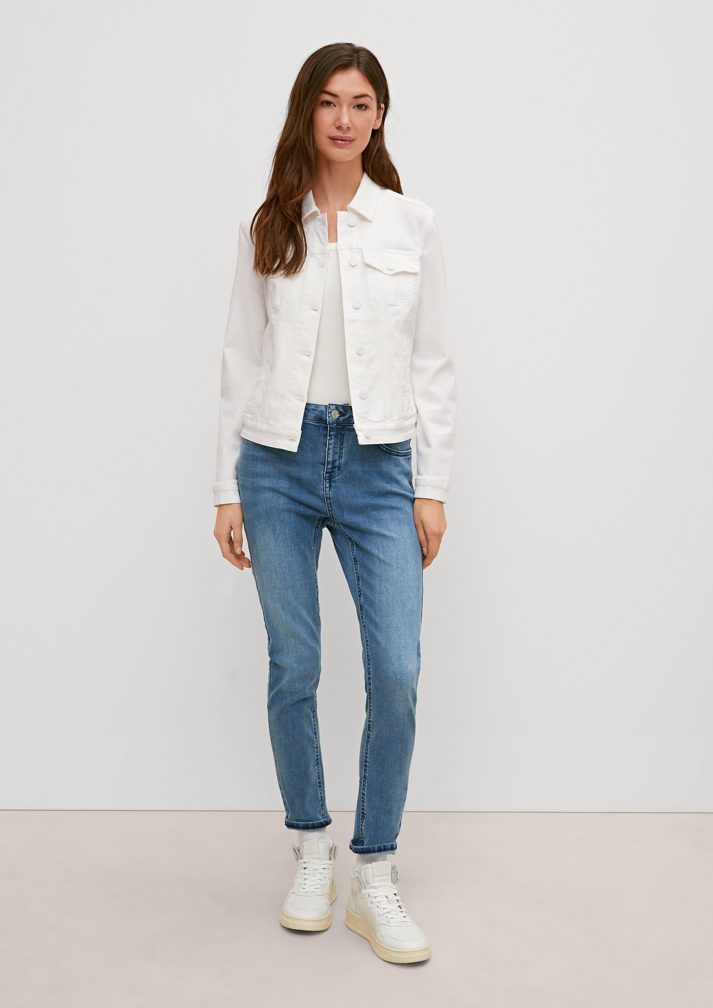 Jeansjacke aus Lyocellmix - weiß