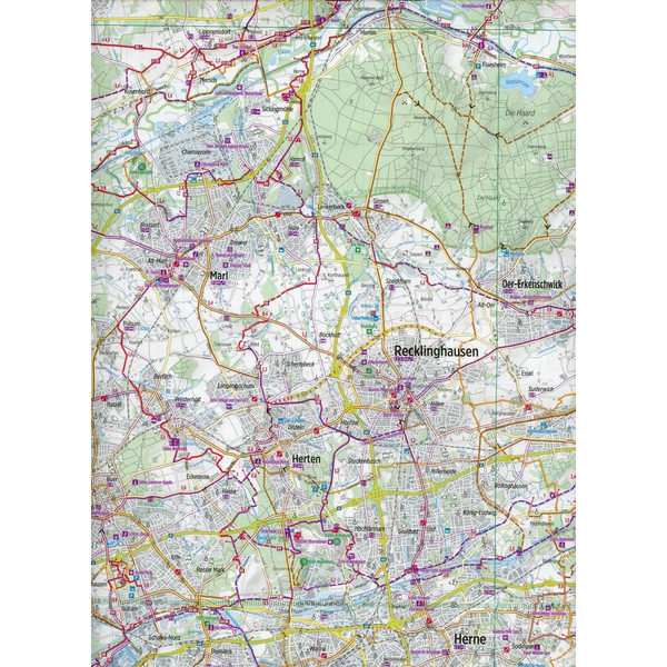 Bikeline Radkarte Deutschland Ruhrgebiet 1 : 75 000 (RK-NRW04) - Fahrradkarte