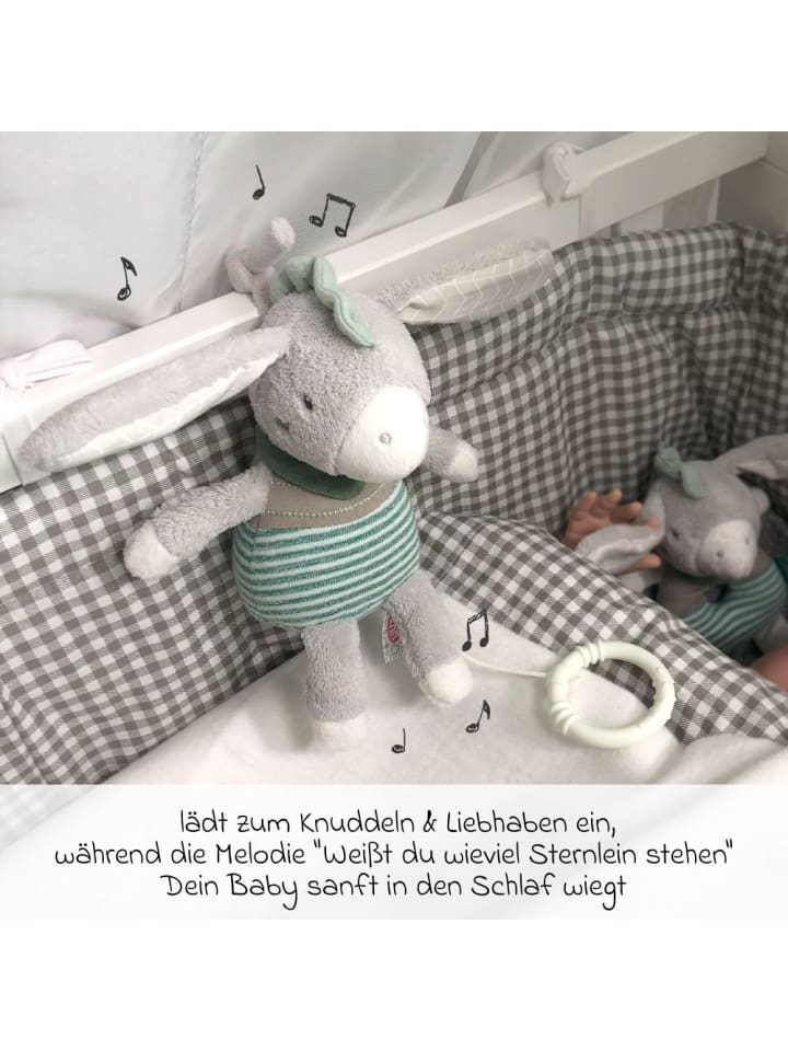 Fehn 3-tlg. Geschenk-Set zur Geburt Eselchen Exklusiv - in grau,gruen günstig kaufen onesize