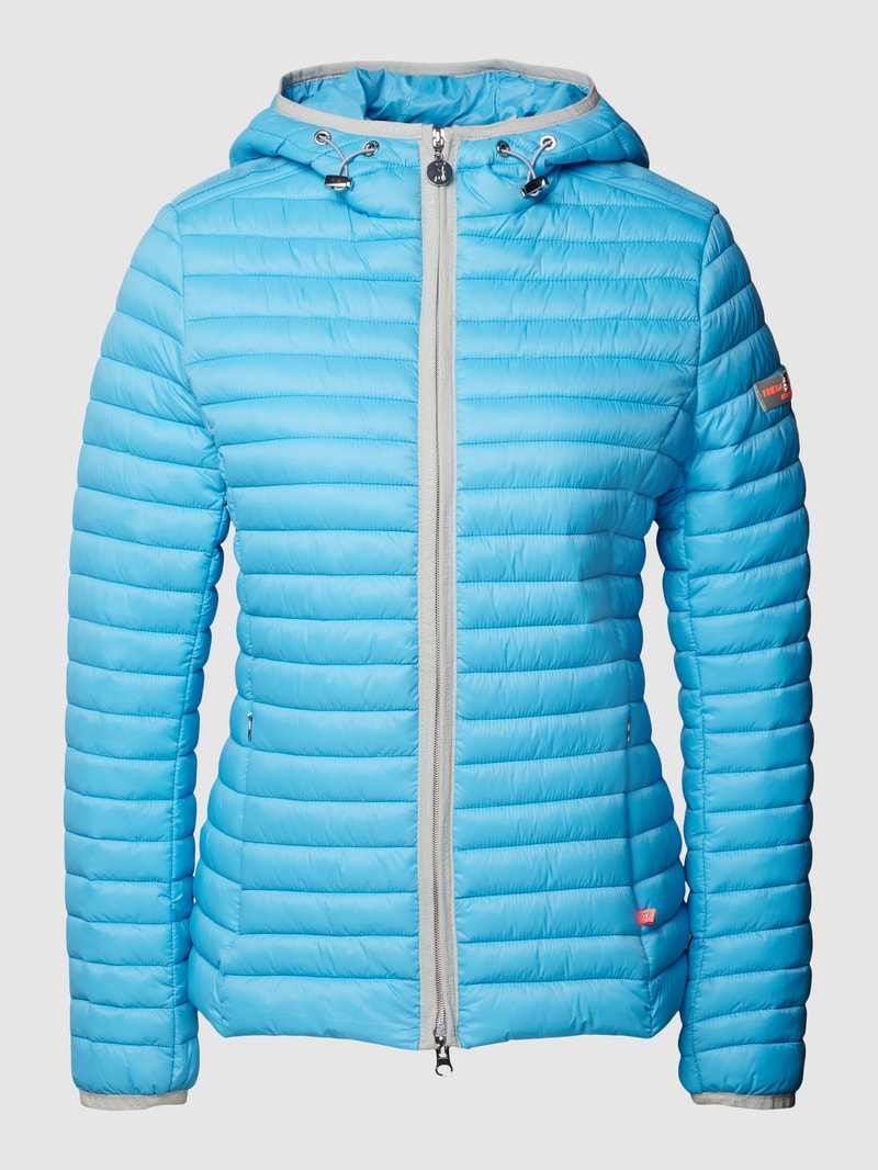 Steppjacke mit Label-Details in blau