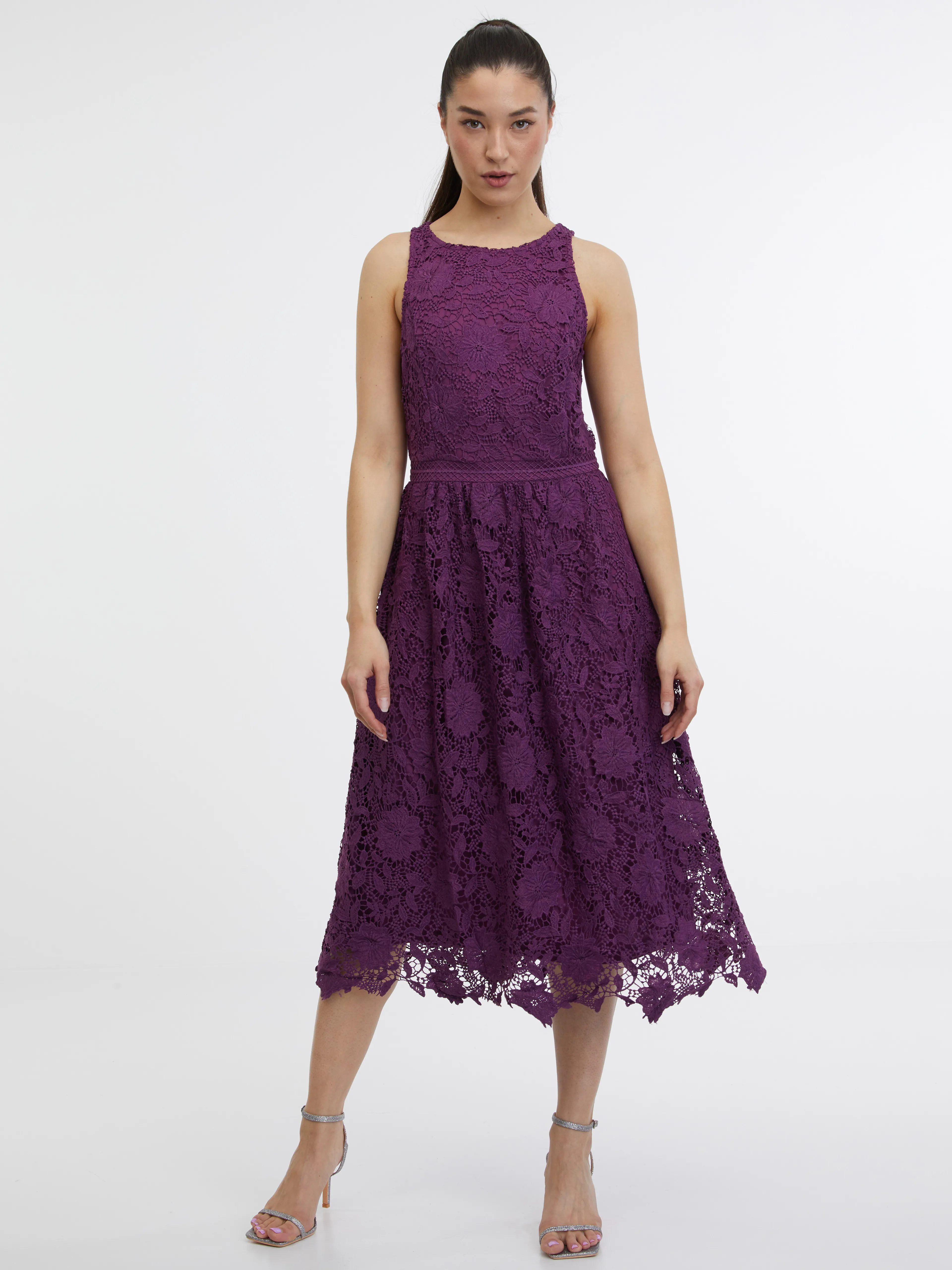 Lila Damen-spitzenkleid ORSAY