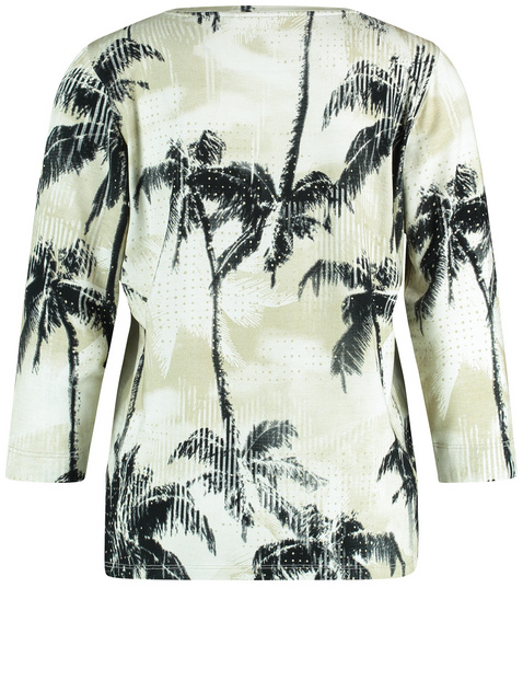 3/4 Arm Shirt mit Material-Patch und Wording