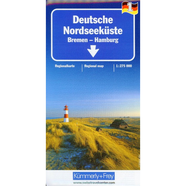 KuF Deutschland Regionalkarte 01. Deutsche Nordseeküste 1 : 275.000 - Straßenkarte