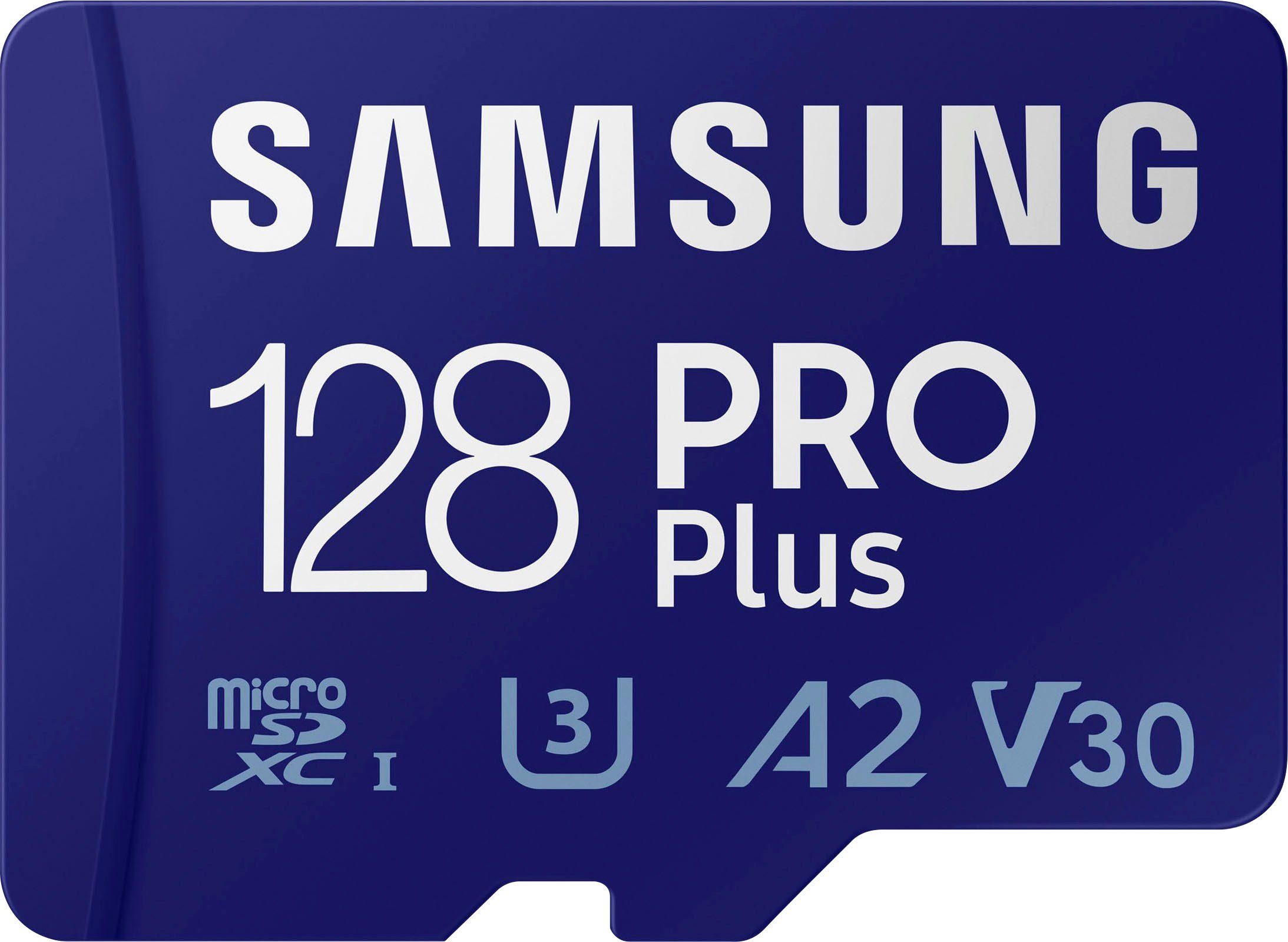 Samsung 2 x PRO Plus 128GB inkl. SD-Adapter Speicherkarte (128 GB, UHS Class 10, 160 MB/s Lesegeschwindigkeit, Doppelpack)