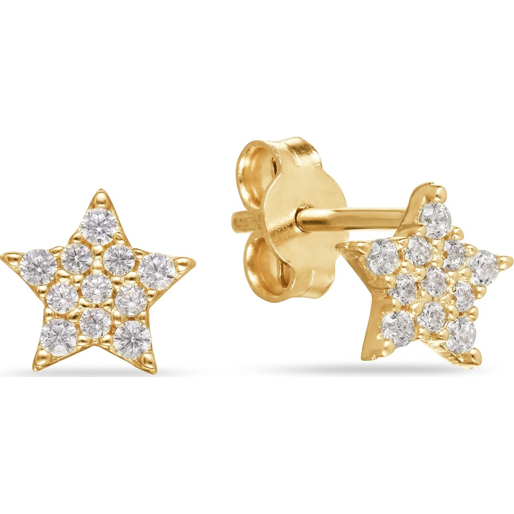 FAVS Boucles d'oreilles à fermoir à poussette 375 Or jaune Boucles d'oreilles