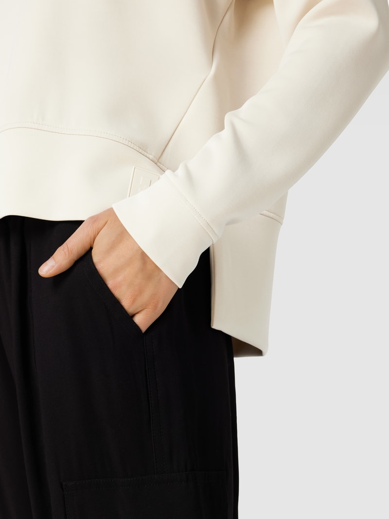 Sweatshirt mit U-Boot-Ausschnitt in beige