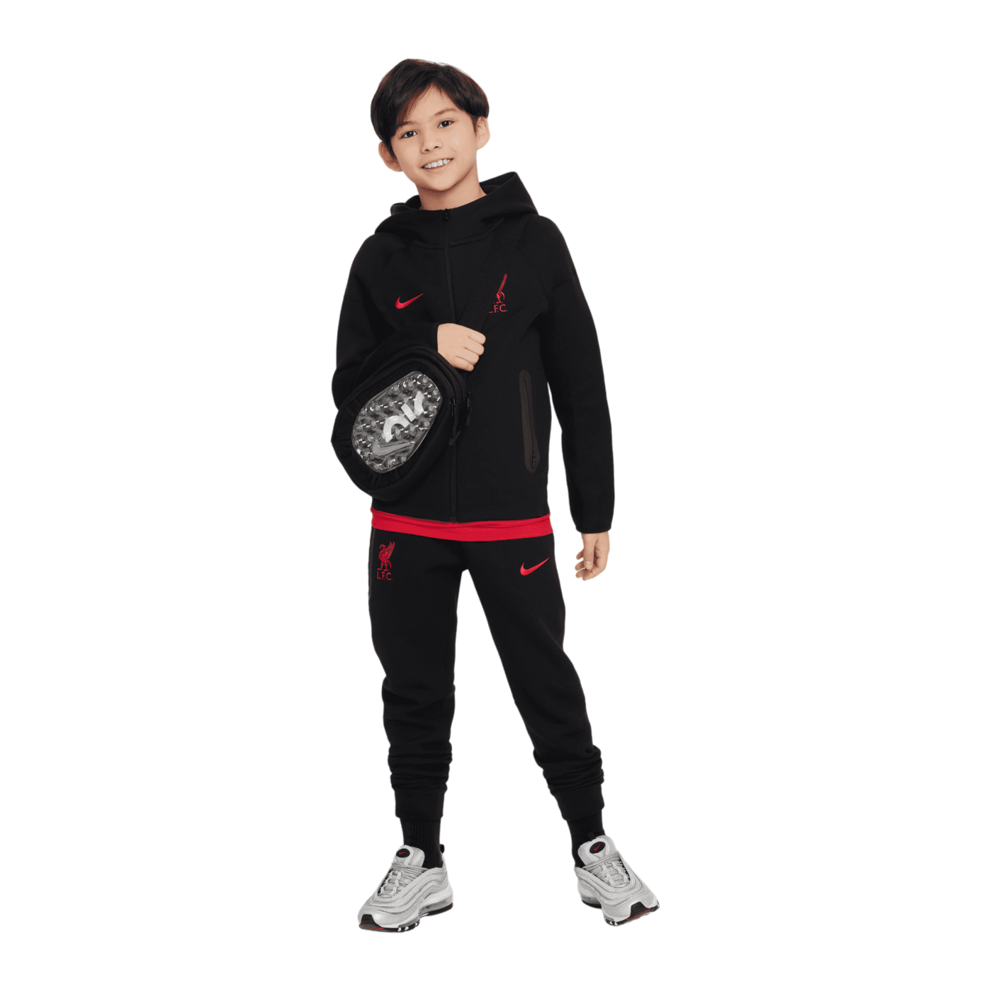 Nike FC Liverpool Tech Fleece Trainingshose Kids Schwarz F010