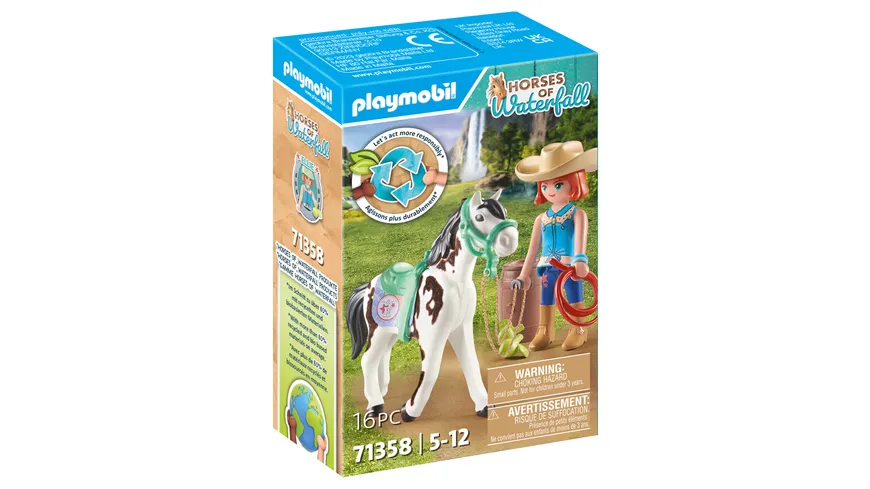 PLAYMOBIL 71358 - Horses of Waterfall - Ellie & Sawdust mit Westernübung