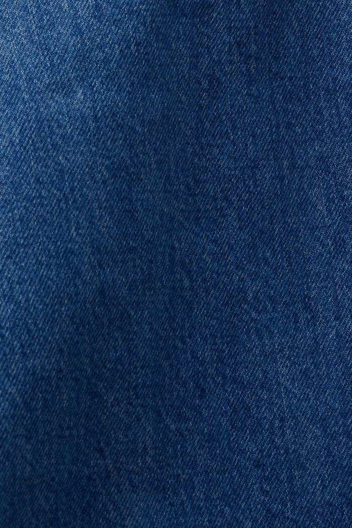 Kragenlose Jeansjacke mit Kordelzug