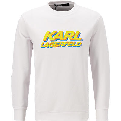KARL LAGERFELD, Sweatshirt, Baumwolle, weiß