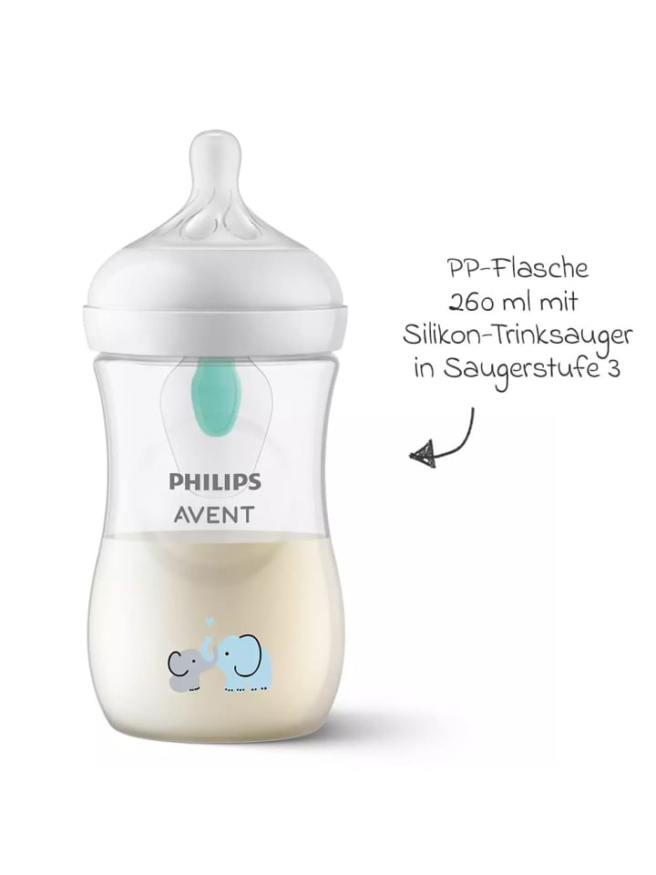 Philips Avent PP-Flasche Natural Response 260ml mit AirFree Ventil in weiss,motiv günstig kaufen onesize
