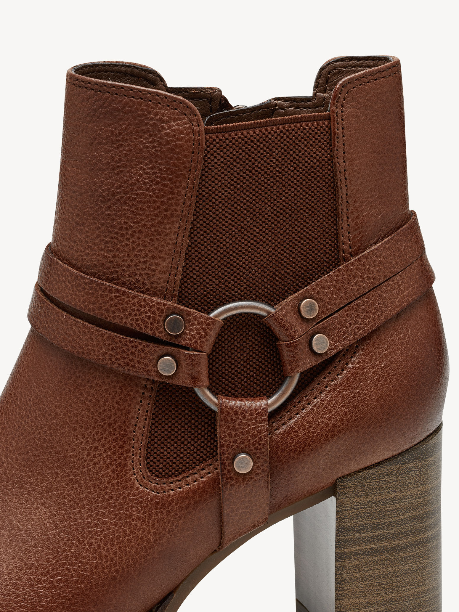 Bottine Chelsea en cuir - marron