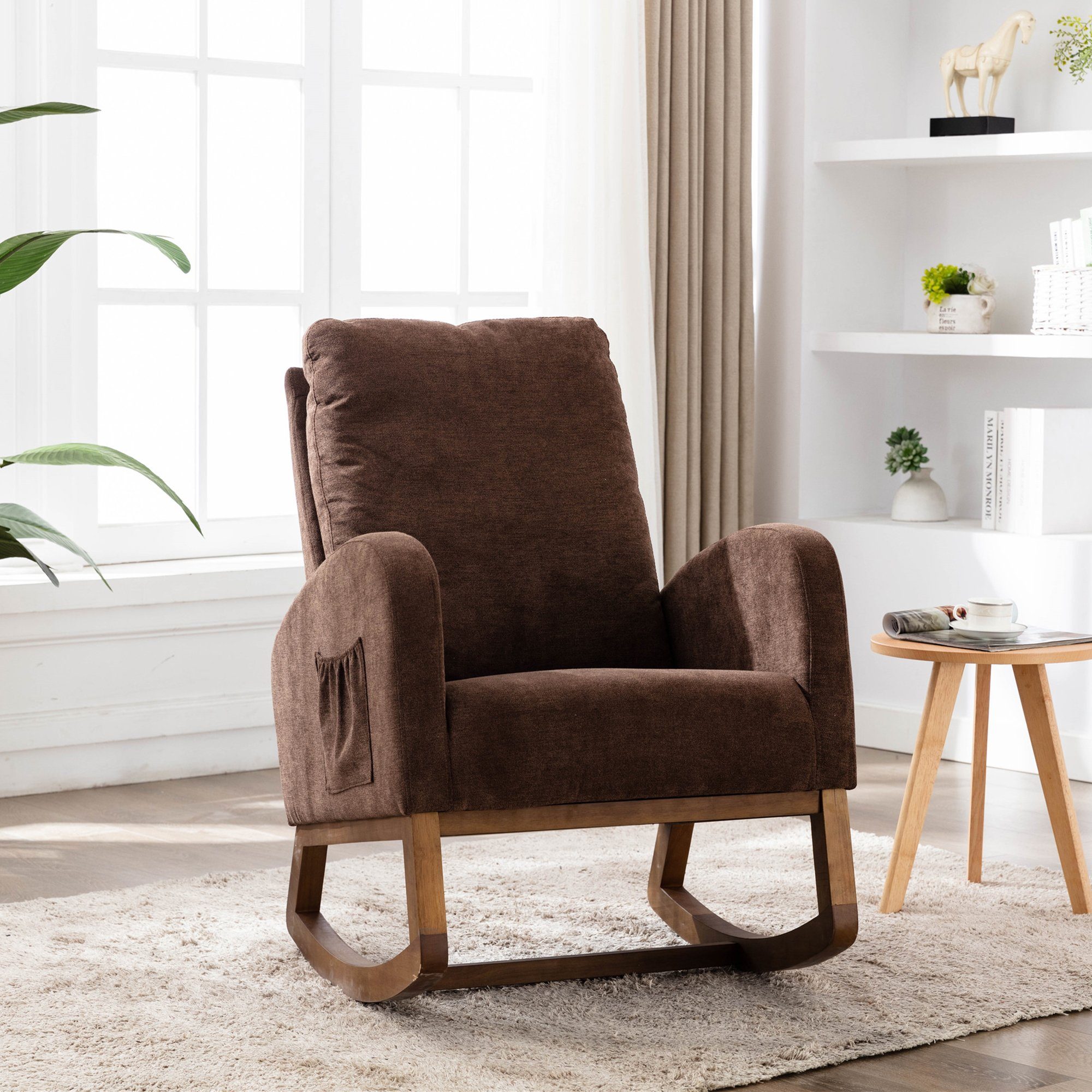 PFCTART Schaukelstuhl Wohnzimmer, stilvollem und bequemem Schaukelstuhl