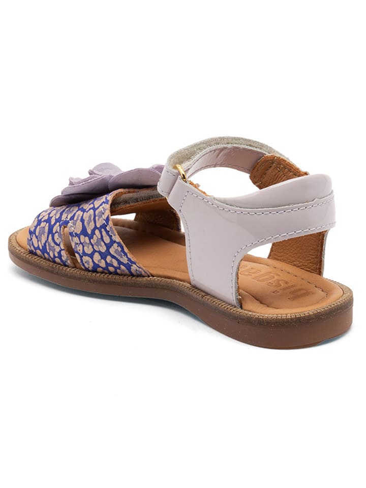 bisgaard Leder-Sandalen in Lila/ Dunkelblau günstig kaufen