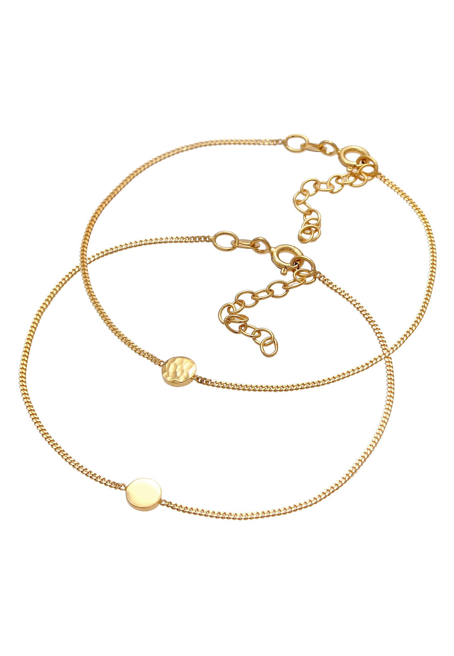 Dámske plakety Elli Circle - geometrický vzhľad Basic Trend zo striebra 925