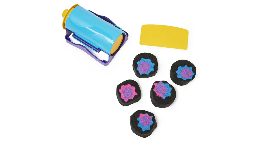 Spin Master - Kinetic Sand Slice n Surprise Set - mit 3 Sandfarben und 7 Werkzeugen für tolle Muster