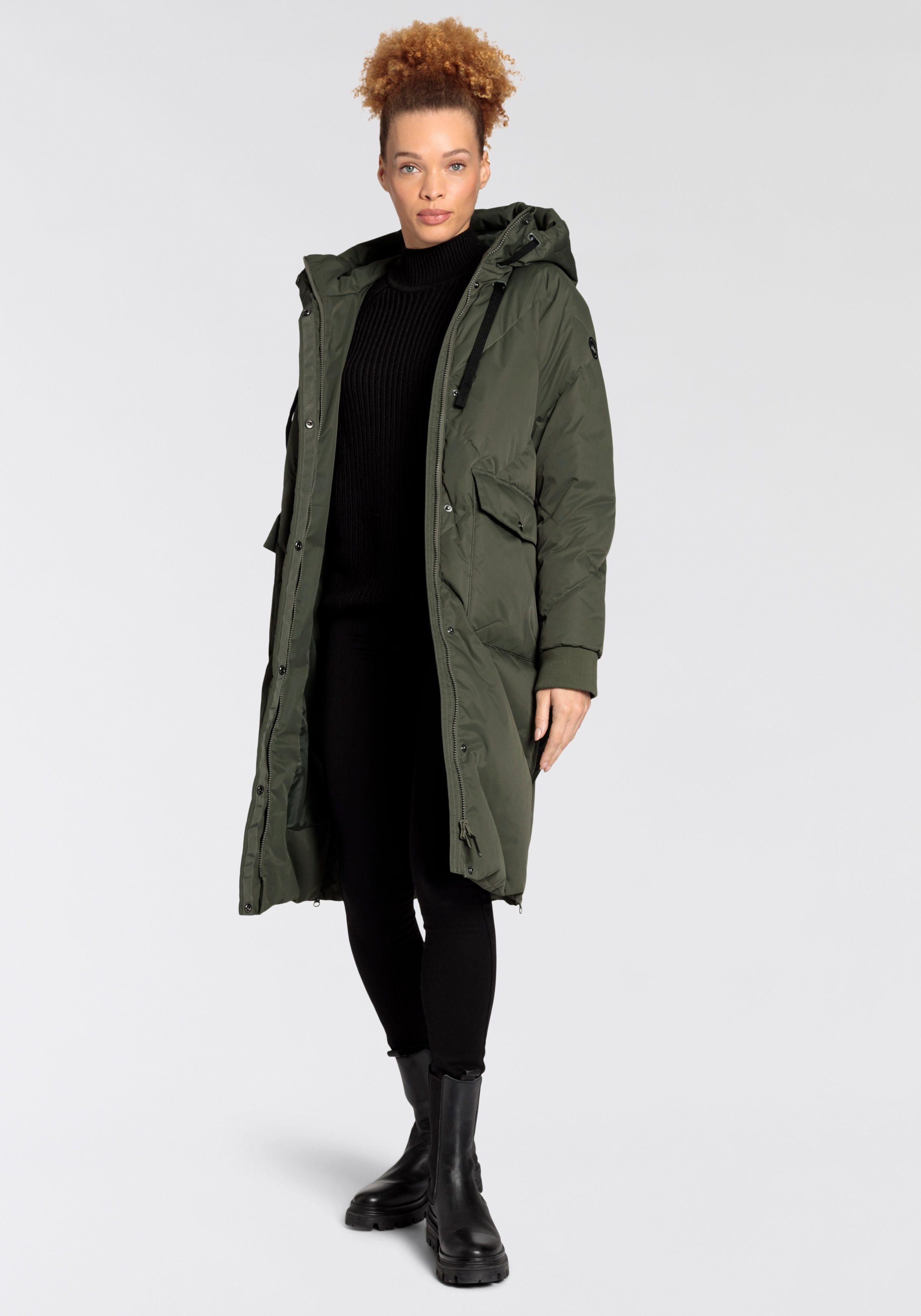 Polarino Daunenmantel im Oversize-Fit