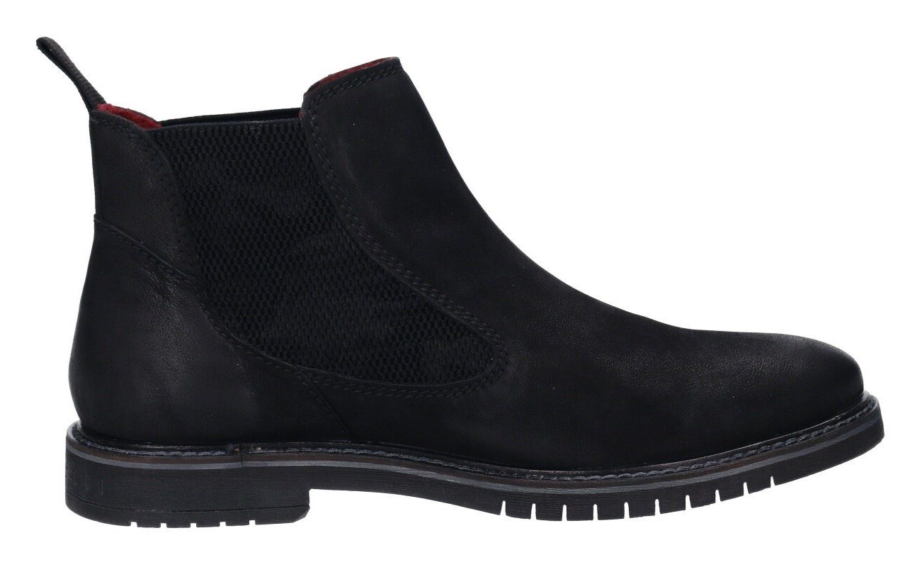 bugatti Chelseaboots mit logobedruckter Anziehlasche