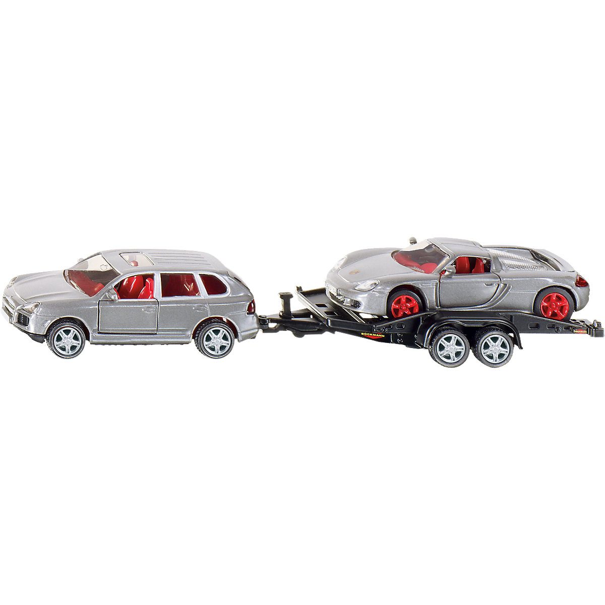 SIKU 2544 Porsche mit Transport-Anhänger 1:55