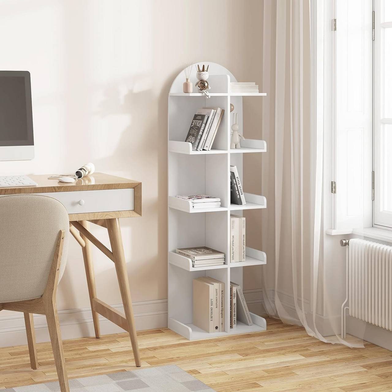 Woltu Bücherregal, 1-tlg., Standregal mit 10 Ablagen auf 5 Ebenen