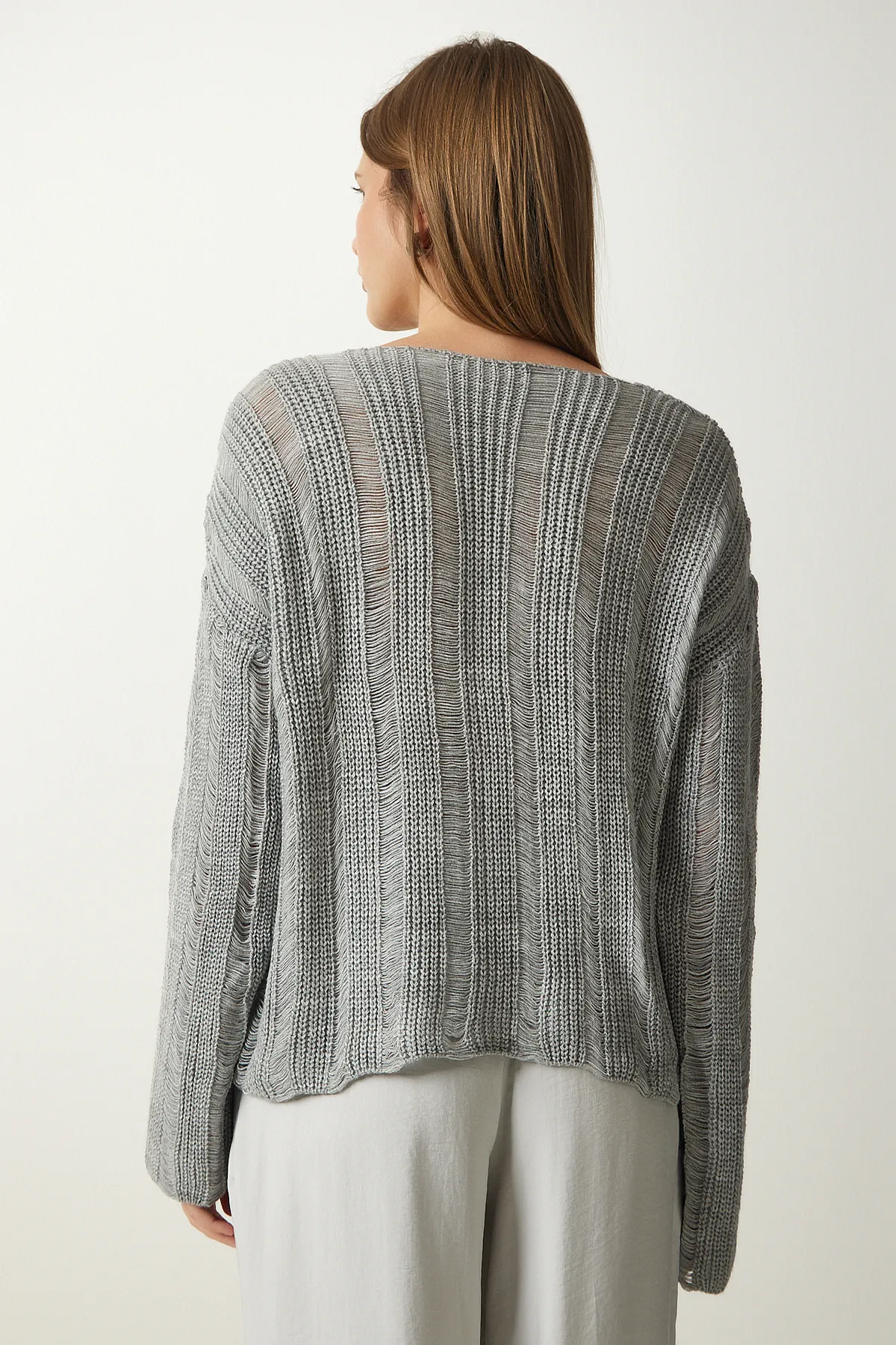 Happiness İstanbul  Pullover - Grau - Relaxed Fit
