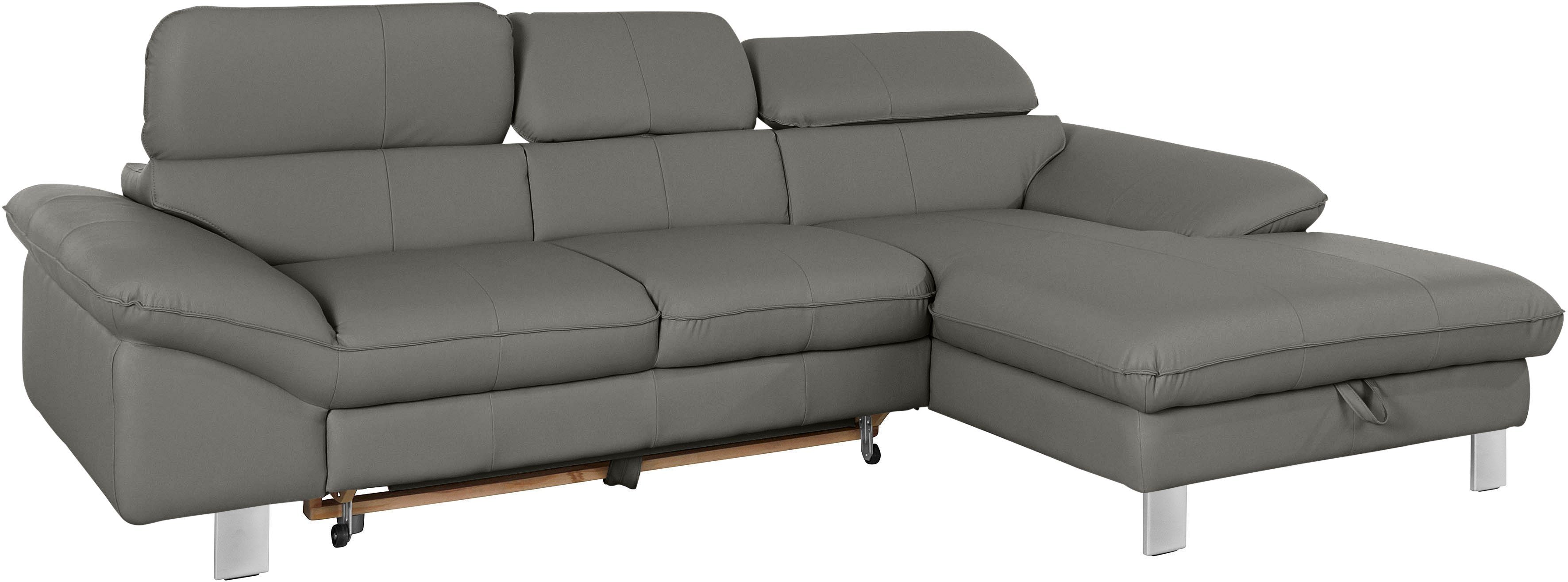 COTTA Ecksofa Driver, mit Kopfteilverstellung, wahlweise mit Bettfunktion