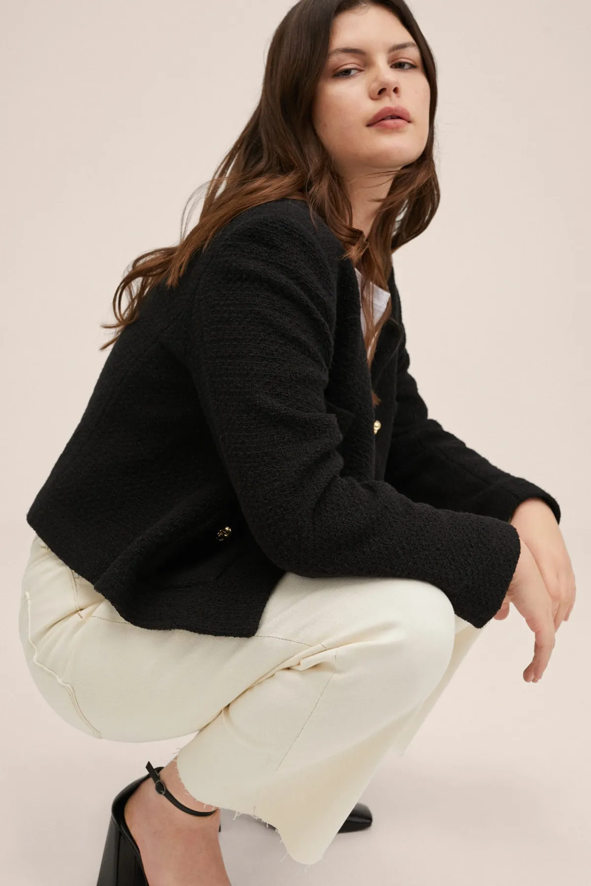 MANGO  27050188 Damen / Mädchen Off White