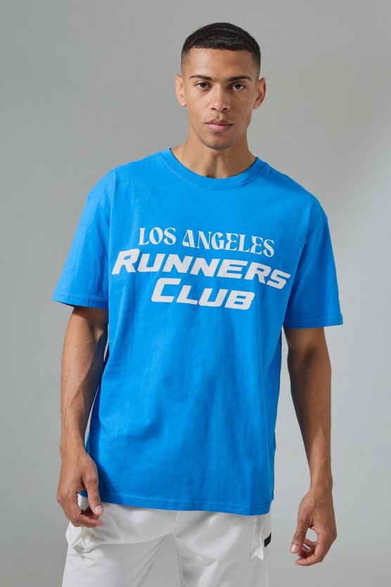 Active Oversize T-Shirt mit Runners Club Print