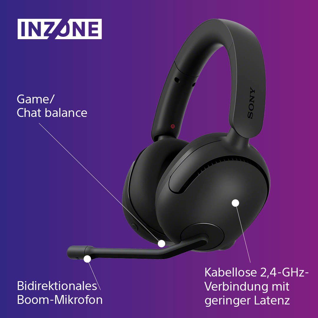 Sony INZONE H5 Gaming-Headset (Rauschunterdrückung, Bluetooth, 360 SpatialSound, 28Std Akkulaufzeit, geringe Latenz, Mic mit AI)