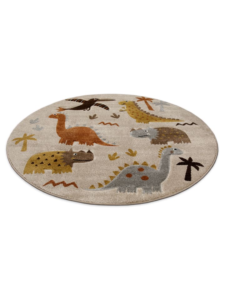 Smart Kids Kinderteppich T-Rex & Friends in sand beige meliert günstig kaufen