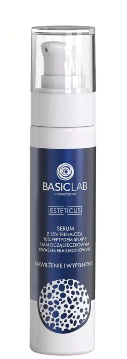 „BasicLab Esteticus“ specializuotas serumas, 15 % trehalozės, 10 % Snap-8 peptido