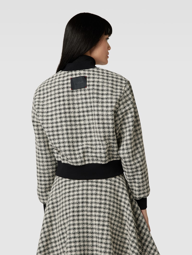 Blouson mit Allover-Muster Modell 'Arolara' in schwarz