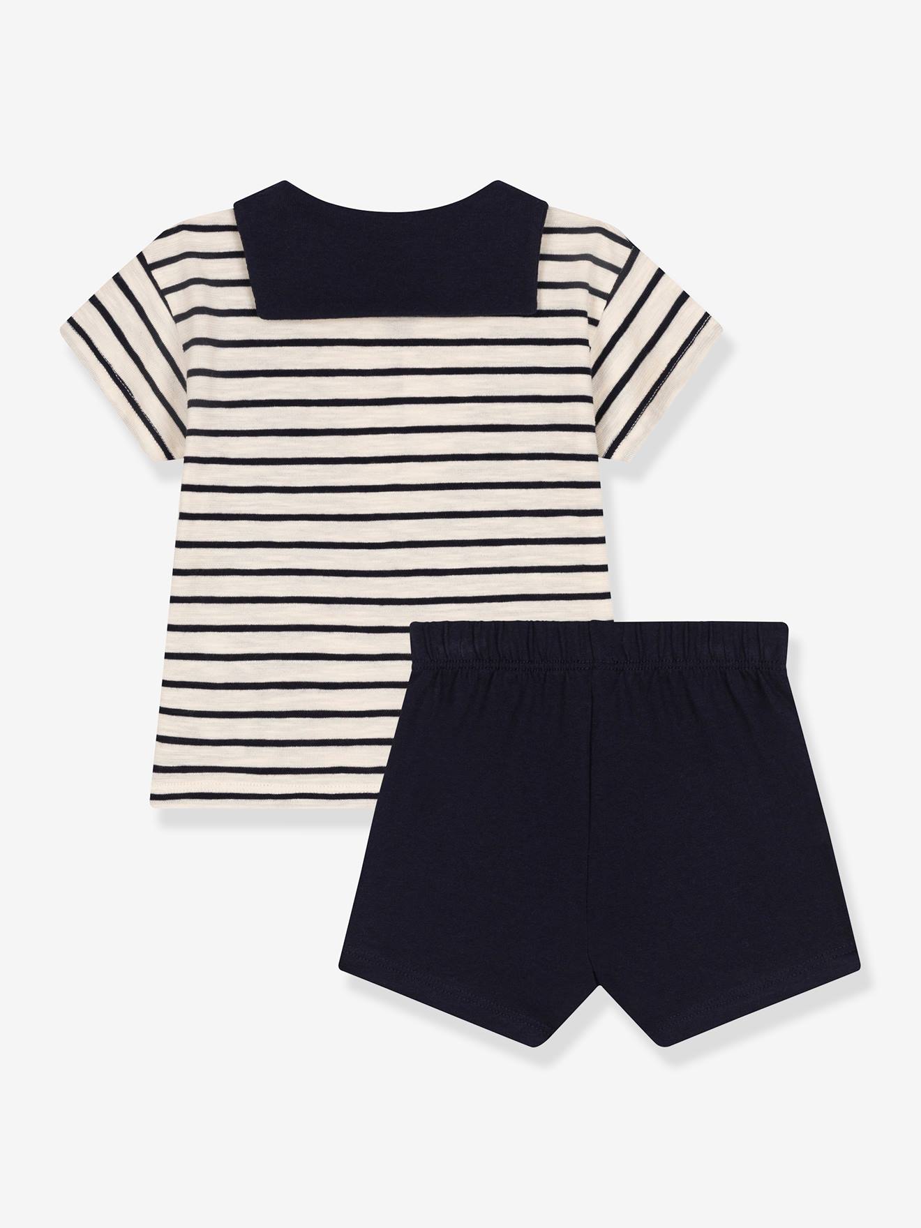 Petit Bateau Baby-Set: T-Shirt & Hose PETIT BATEAU - beige meliert