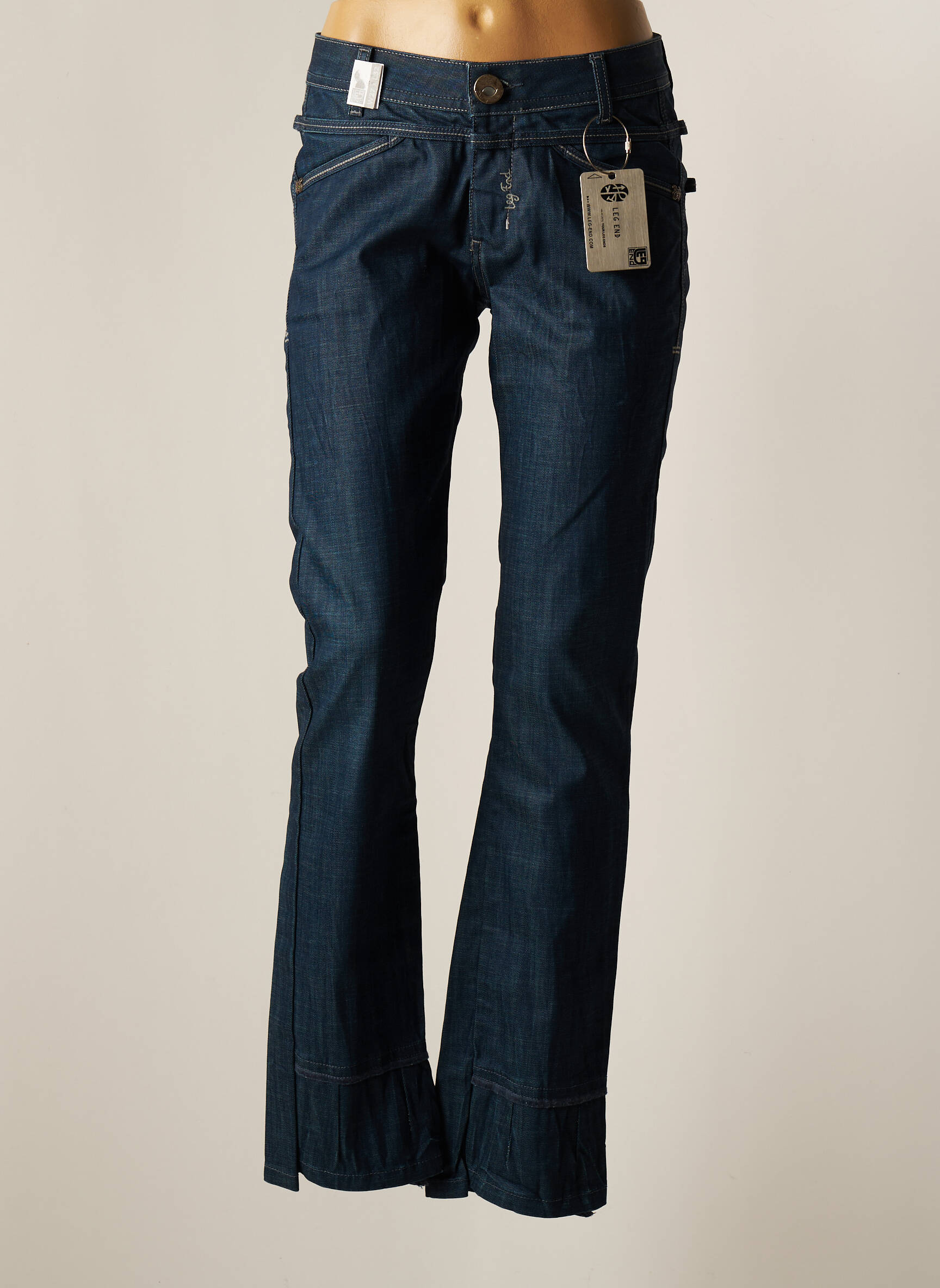 Leg End Jeans Coupe Droite Femme couleur bleu