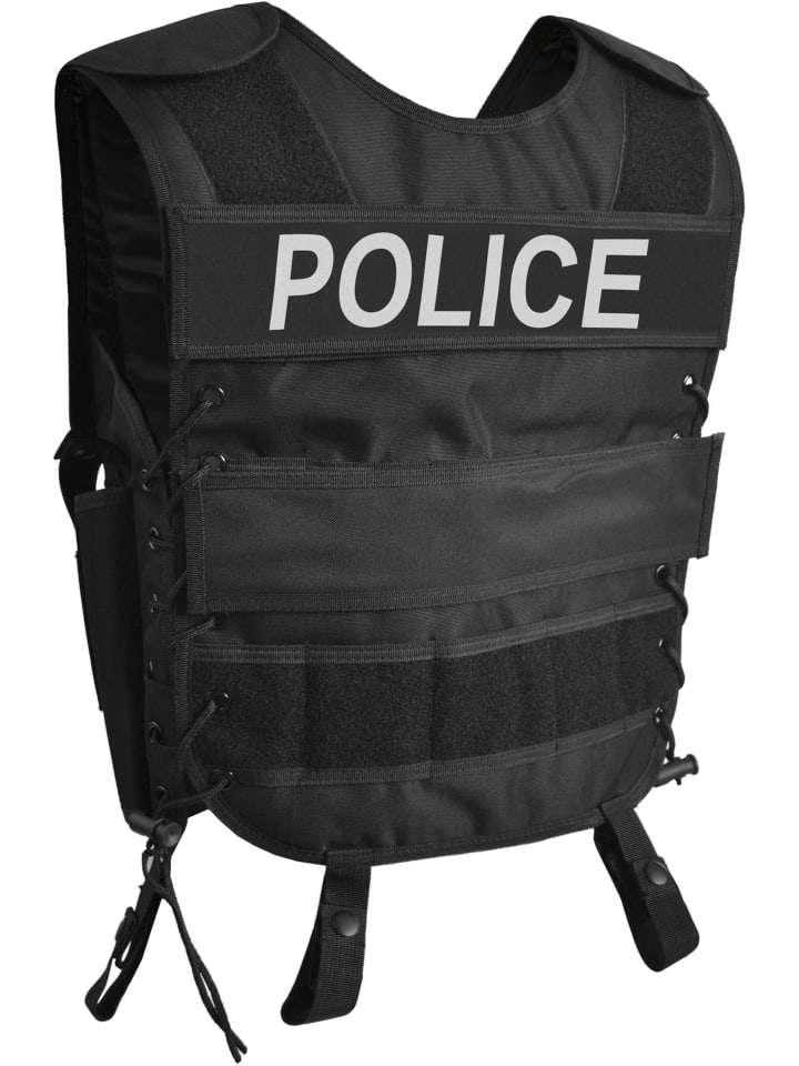 Normani Outdoor Sports Weste mit abnehmbarem Klett-Patch Tac Charge-V in POLICE günstig kaufen