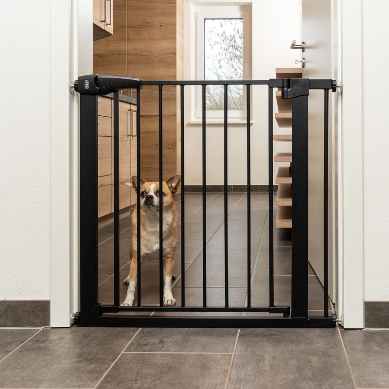TIAKI Schwarzes Hundegitter mit 7 cm Verlängerung