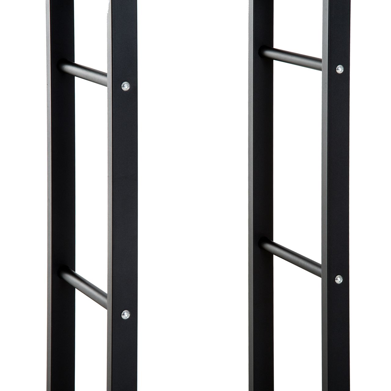 HOMCOM Kaminholzständer Kaminholzablage Feuerholzregal Kaminholzhalter 100kg Stahl Schwarz L40 x B25 x H100 cm