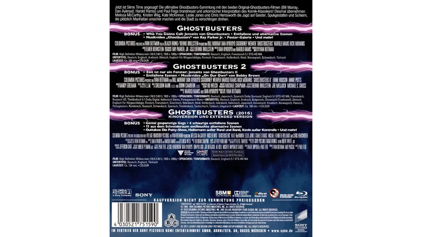 Ghostbusters 1-3 BD Set