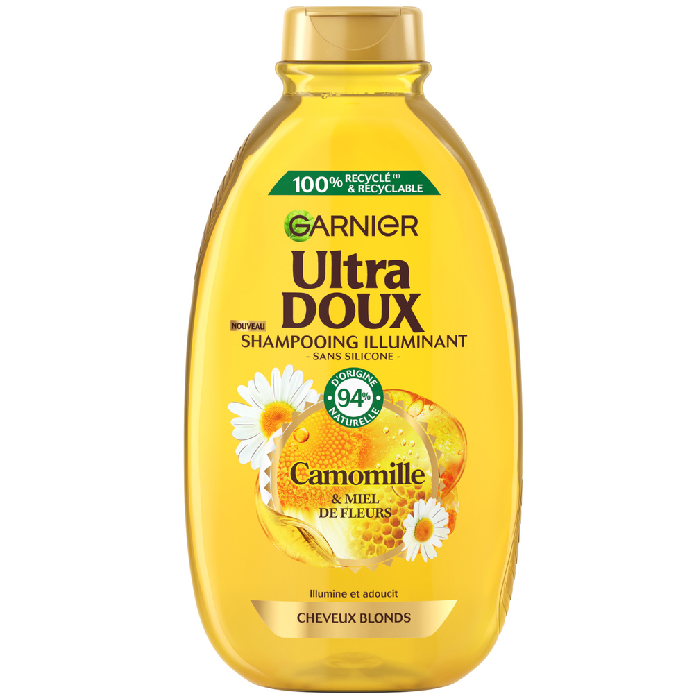 garnier Ultra Doux Camomille Shampooing à la Camomille et Miel de Fleurs Maxi Format