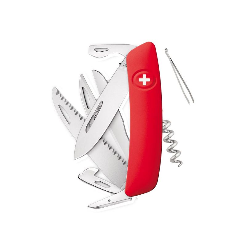 Swiza D09 Rotes, multifunktionales Schweizer Taschenmesser