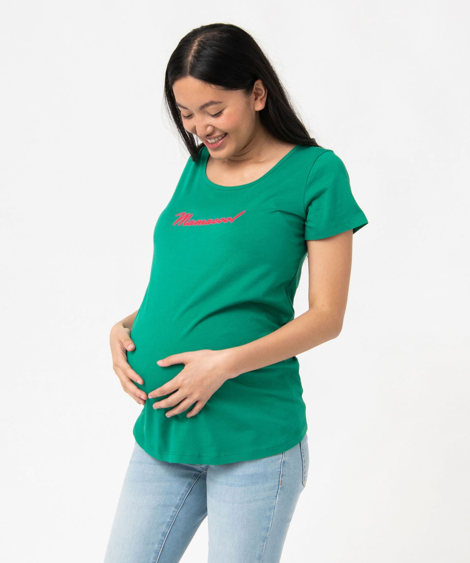 Tee-shirt de grossesse à manches courtes en coton imprime | GEMO