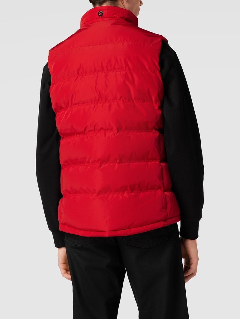 Steppweste mit Label-Applikation Modell 'SNOWDOME VEST' in rot