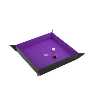Gamegenic Magnetic Dice Tray Square - Black & Purple