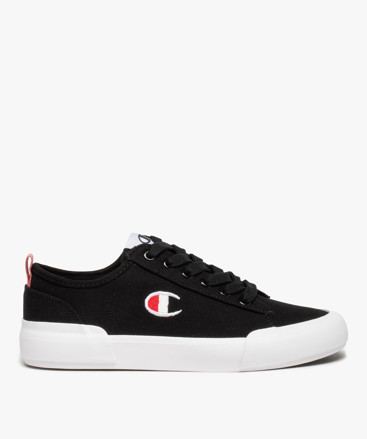 Baskets femme en toile unie à lacets – Champion Revoli noir | GEMO