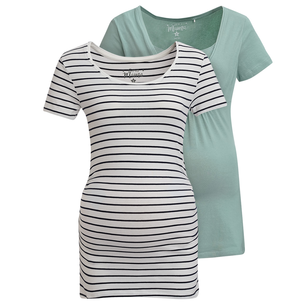 2 Damen Umstands-T-Shirts im Set