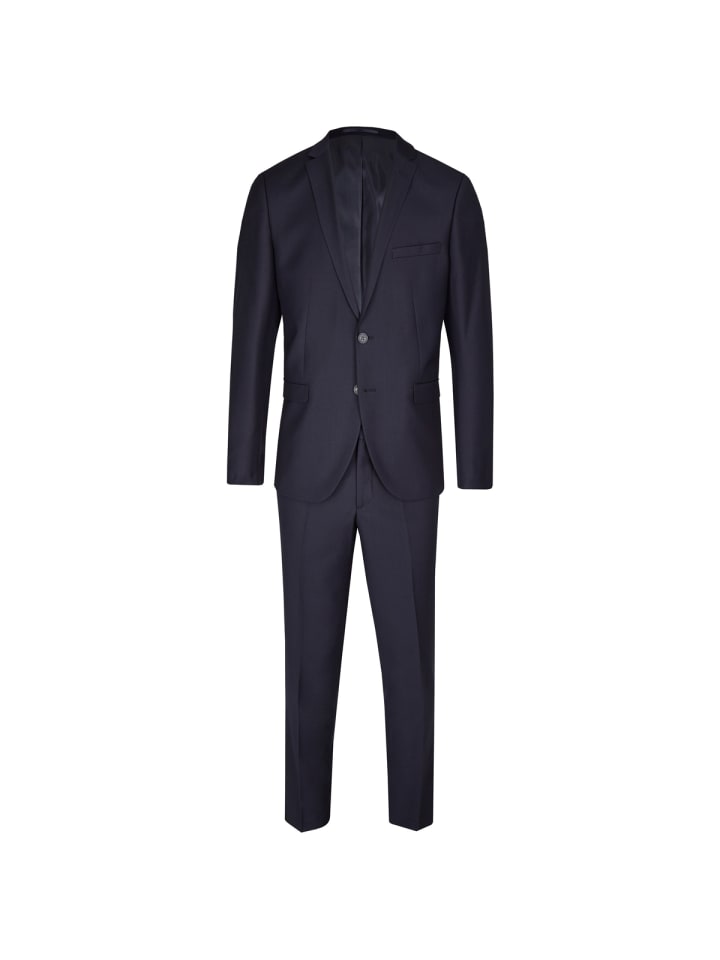 Steffen Klein Business-Anzug SLIM FIT in marine strukturiert günstig kaufen