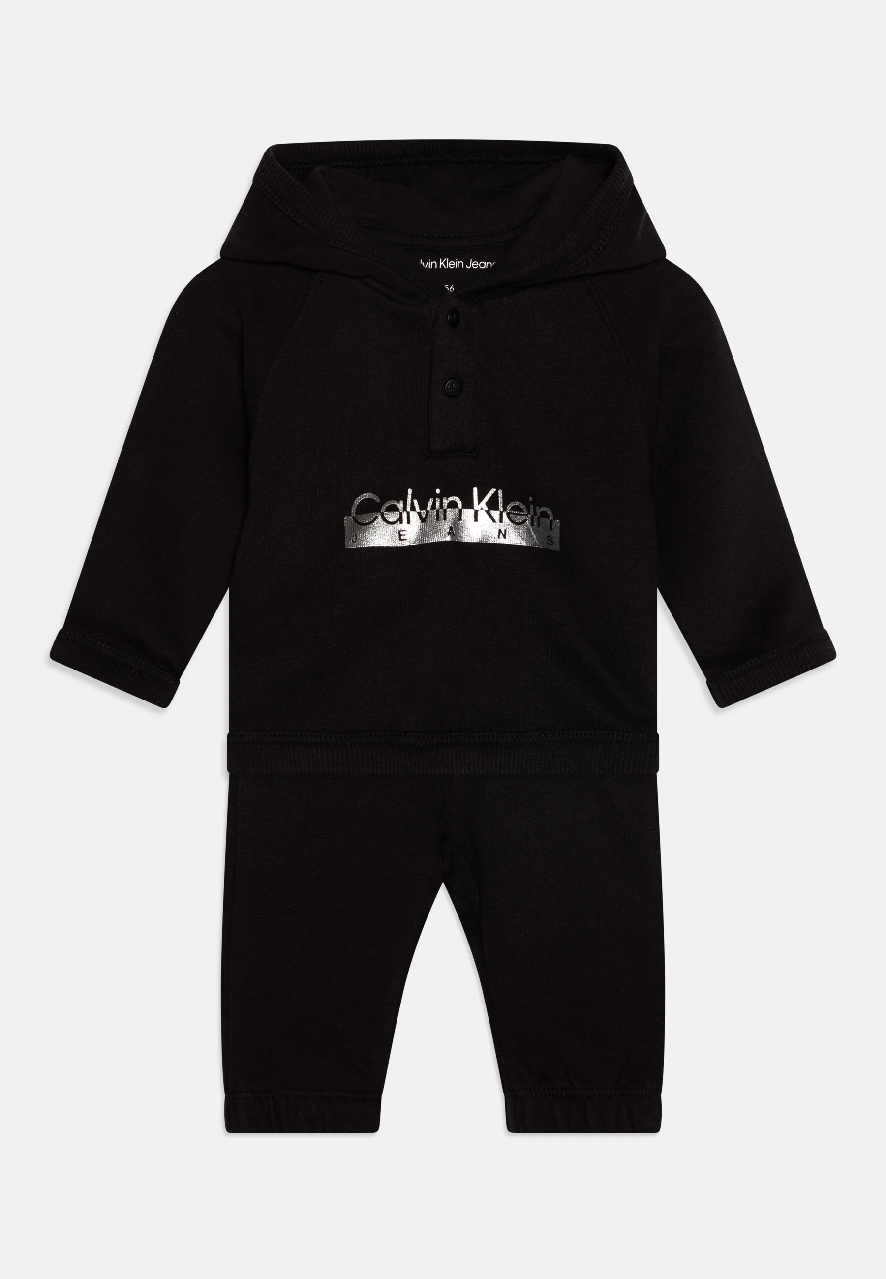 Conjunto unisex con capucha y logotipo de héroe metálico para bebé de Calvin Klein Jeans - Chándal