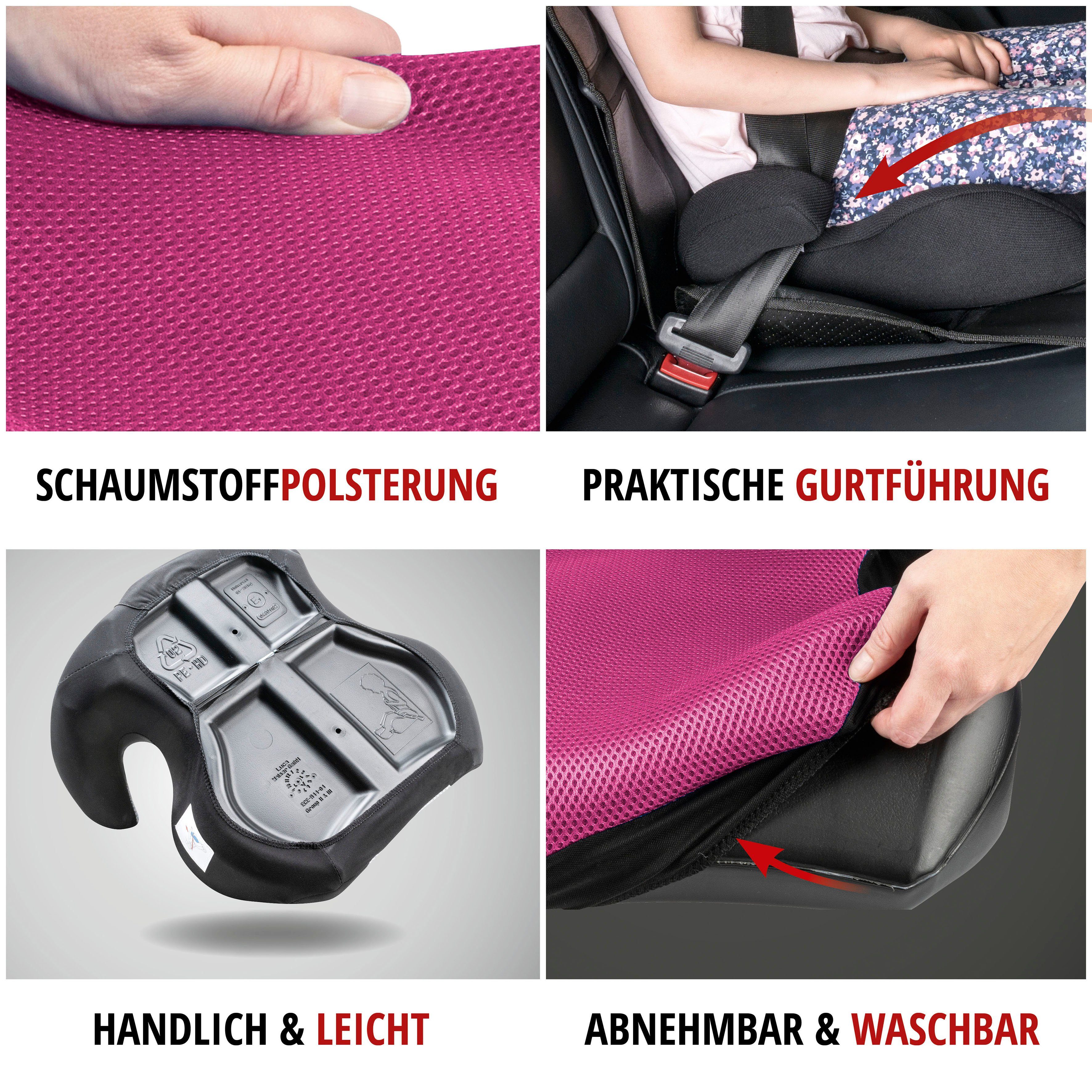 WALSER Kindersitzerhöhung Lino, ab: 15 kg, bis: 36 kg, für Kinder von 15-36 kg